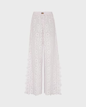 Vilebrequin - Women Pants Flowers Lace - Pant - Prune - White - Size L