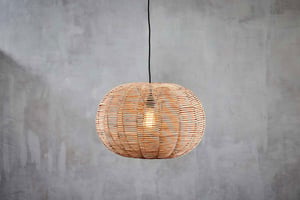 nkuku Noko Wicker Round Pendant | Lights | Small | Natural