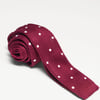 Elensa Silk Tie - Burgundy Dot
