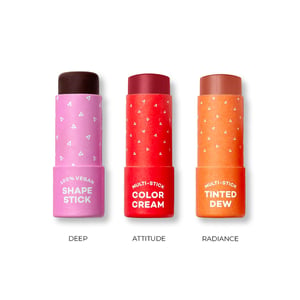Full Face Multi-Stick Sets - Deep Set - Deep Shape Stick, Attitude Color Cream, Radiance Tinted Dew