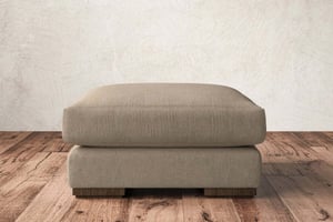 nkuku Guddu Dining Footstool | Make To Order | Medium | Brera Linen Pebble