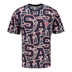 Unisex USMNT Graphic AOP Navy Tee / 2X