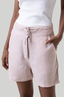 Everyday Drawstring Shorts in Pink - Hemp Pink / 2XL