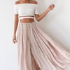 Against The Tides Maxi Skirt Nude