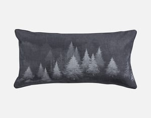 QE Home Plateau Boudoir Pillow Cover, Scenic, Grey, 24" x 12"
