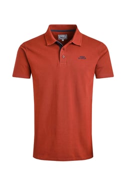 Weird Fish Miles Pique Polo Shirt Burnt Henna Size 5XL