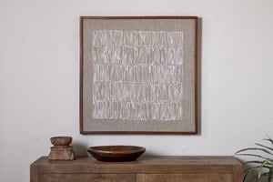 nkuku Birala Hand Stitched Wall Art | Decorative Accessories | One Size | Natural