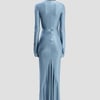 Victoria Beckham Frances Midi Dress In Stone - 16 - Womens