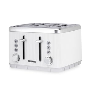 4 Slice Toaster 7 Browning Defrost Reheat Function 1860W Arcus White