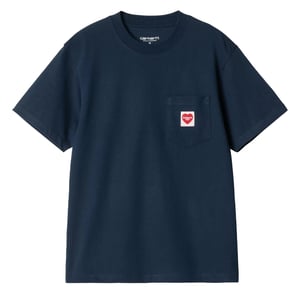 Carhartt WIP Womens S/S Pocket Heart T-Shirt Ink / Red