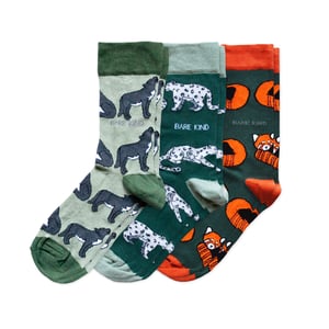 Snowy Mountain 3 Pack Bamboo Sock Set | UK Adult 7-11