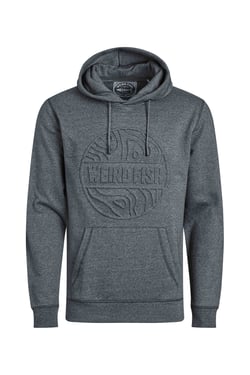 Weird Fish Perranporth Embossed Grindle Hoodie Black Size XL