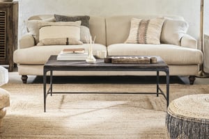 nkuku Sita Reclaimed Wood & Iron Coffee Table | Tables | One Size | Chocolate Brown