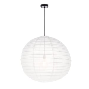 Ringo Small White Round Paper Pendant