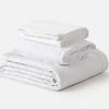 QE Home 3-Piece Fresh Start Bedding Bundle - White, Queen