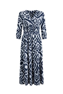 Weird Fish Himanshee Lenzing EcoVero™ Printed Viscose Maxi Dress Indigo Size 8
