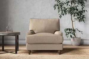 nkuku Marri Armchair | Make To Order | Brera Linen Pebble | No Colour