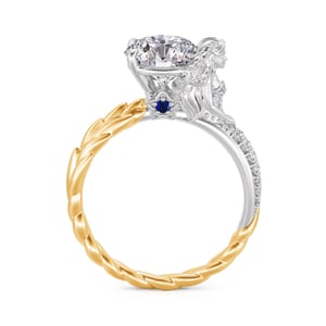 Jeulia Hug Me Virgo's Elegance Ring with Golden Ear of Wheat