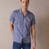Navy Botanic Geo Open Collar Shirt