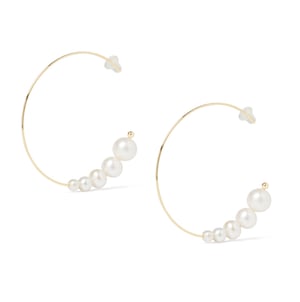 Oh So Fine Cluster Hoop Earring Vermeil