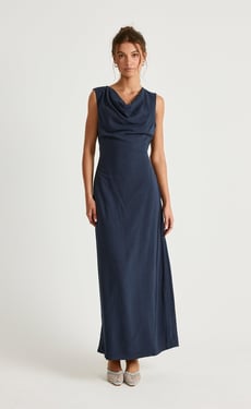 Shoreline Maxi Dress (Navy) - US 0