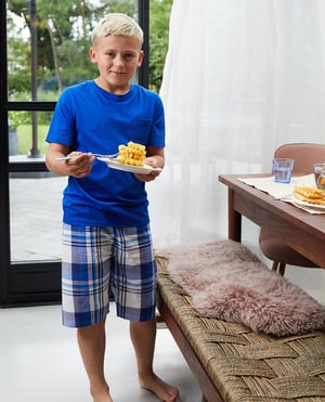 Ashley Boys Jersey T-shirt and Check Shorty Set - 12-13