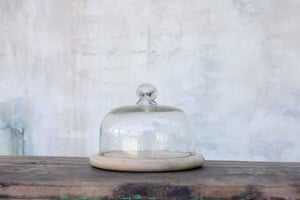 nkuku Recycled Glass Bell Dome | Serveware | One Size | Clear