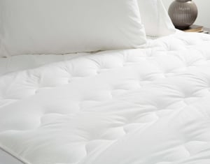QE Home Pillow Top Mattress Protector, OEKO-TEX® Certified, White, King