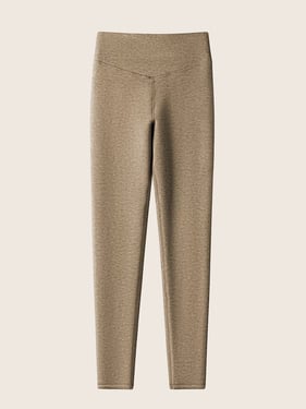 Cashmere & Silk Blend Invisible Thermal Leggings - Dark Coffee / XXL