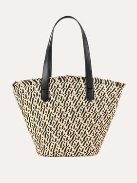 DuoWeave Chic Tote - Black / One-Size