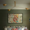 Scoop chandelier in brass