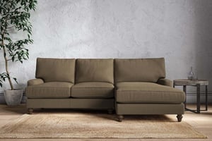 nkuku Marri Large Right Hand Chaise Sofa | Make To Order | Brera Linen Chesnut | No Colour