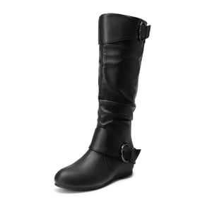 DREAM PAIRS Low Heel Knee High Boots