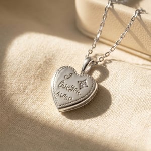 I Love You More Heart Charm Silver Necklace - no thank you