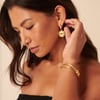 Gold Plated Drop Coin Hoops