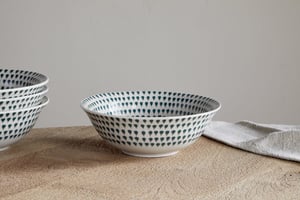 nkuku Juniper Drop Cereal Bowl | Tableware | One Size | Cream & Juniper