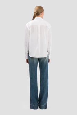 Victoria Beckham Ellys Shirt In White - 10 - Womens