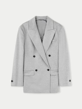 Double-Breasted Cashmere Blazer - 2XL / vapor blue / WB20-148