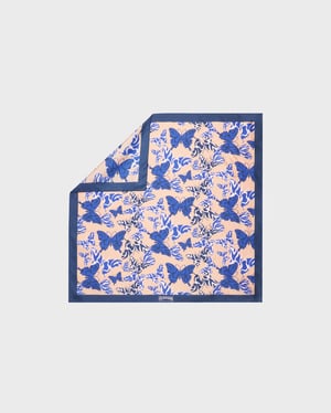 Vilebrequin - Silk Scarf Disco Butterflly - Scarves - Carre9 - Pink - Size OSFA