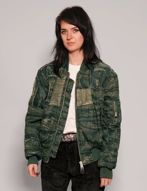 MA-1 Patched Bomber in Tiger Camo