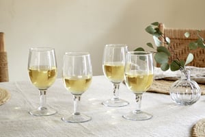 nkuku Pani Wine Glass Set Of 4 | Glassware | Clear