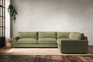 nkuku Guddu Right Hand Corner Sofa | Make To Order | Grand | Brera Linen Sage