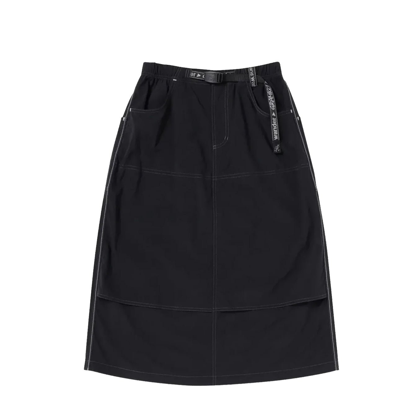 Gramicci x And Wander Womens Nylon Double Knee Skirt Black