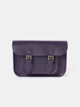 The Satchel Shoulder Bag - Deep Purple Celtic Grain