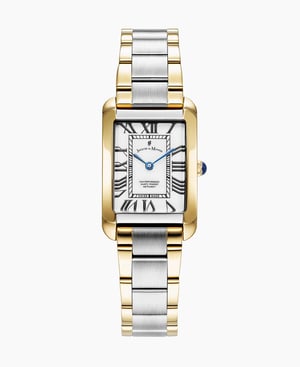 Emily 23x35mm Two-hands Two-tone White dial Stainless steel swiss watch - 23 x 35 mm