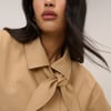 Camel Tie Trench Jacket