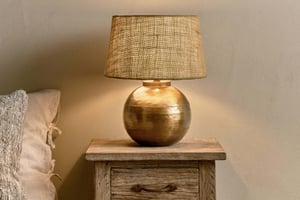 nkuku Rasan Table Lamp | Lamps | One Size | Antique Brass