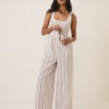 White Pinstripe Cora Jumpsuit