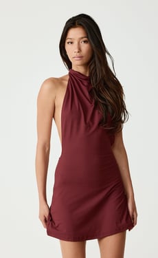 Priya Mini Dress (Wine) - US 4