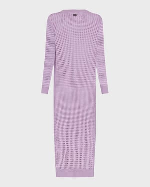 Vilebrequin - Women Crochet T-shirt Dress Solid - Dress - Lysia - Purple - Size L